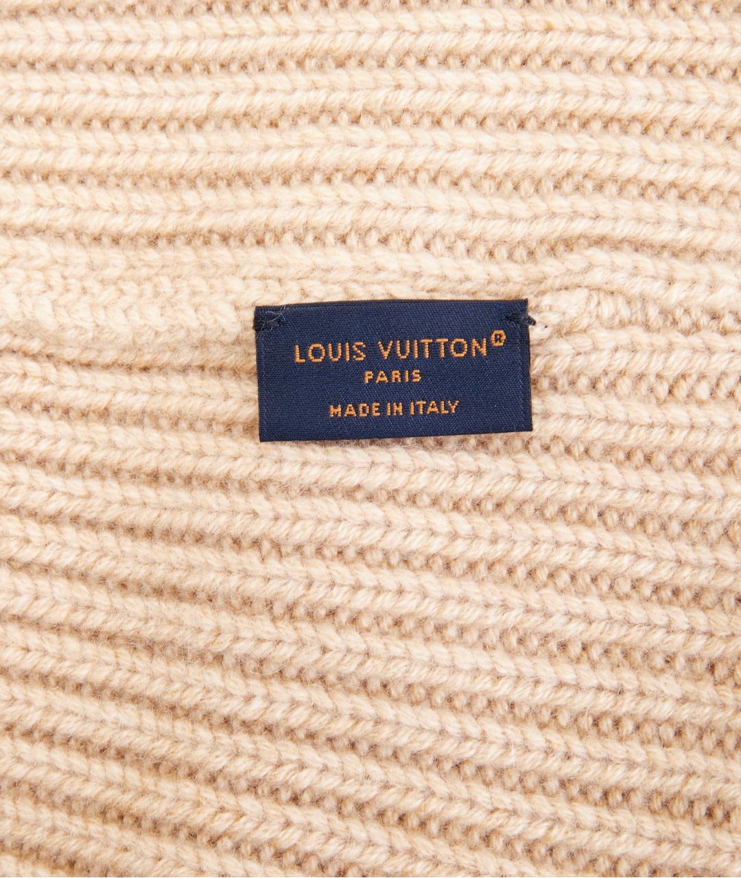 LOUIS VUITTON Бежевая кашемировая шапка, фото 3