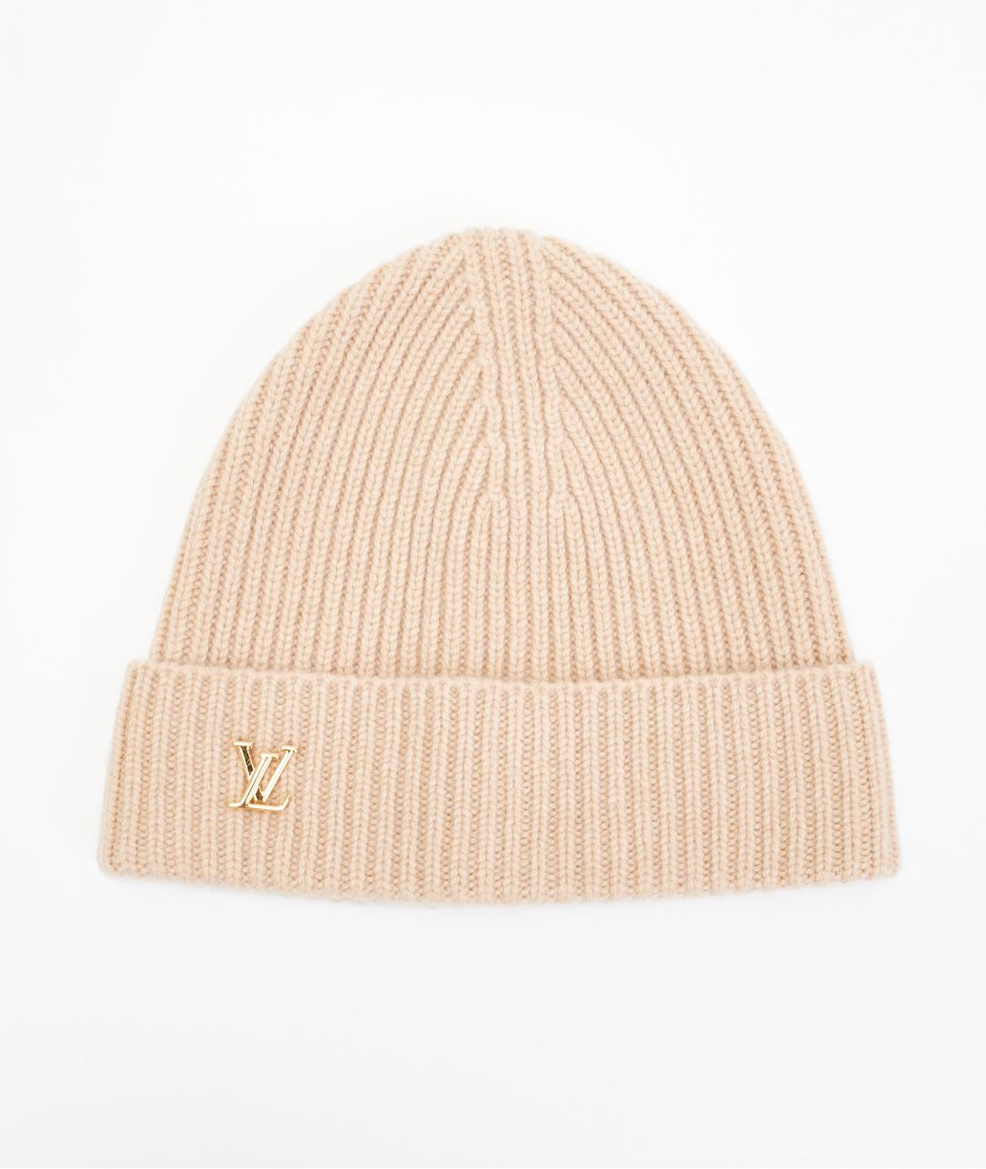 LOUIS VUITTON Бежевая кашемировая шапка, фото 4