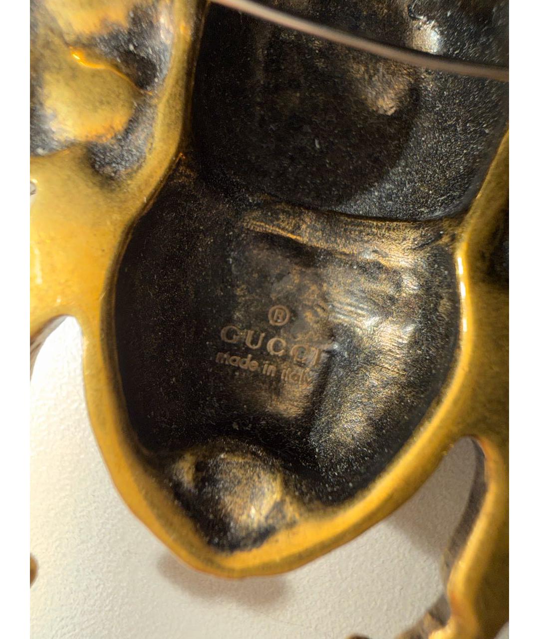 GUCCI Золотая металлическая булавка / брошь, фото 4