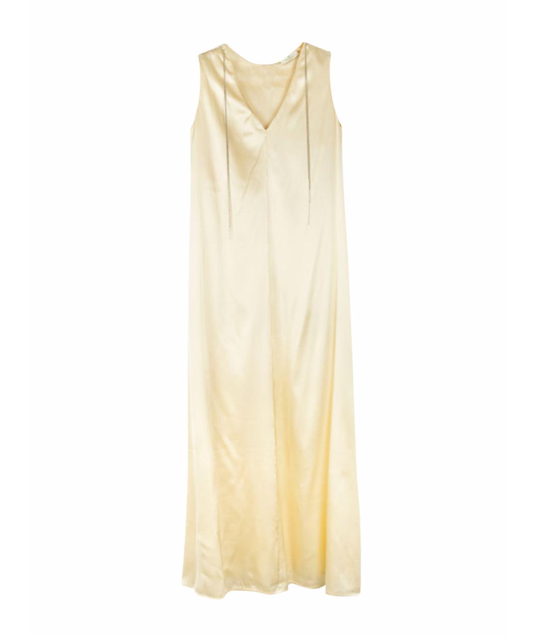 PANICALE Золотое шелковое платье, фото 1