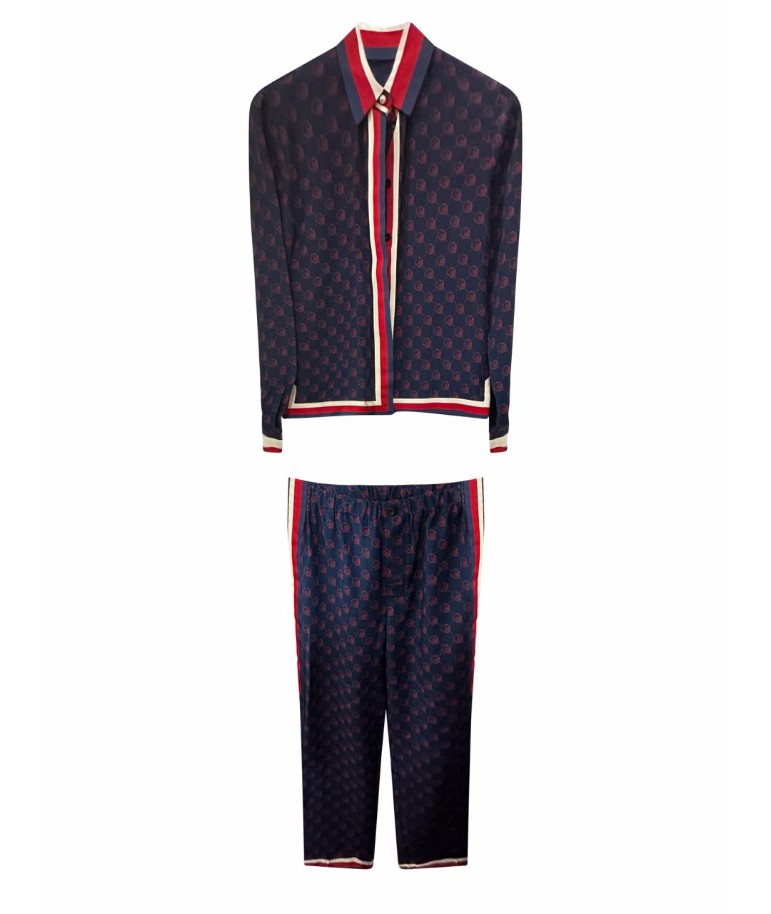 GUCCI Мульти шелковый костюм с брюками, фото 1