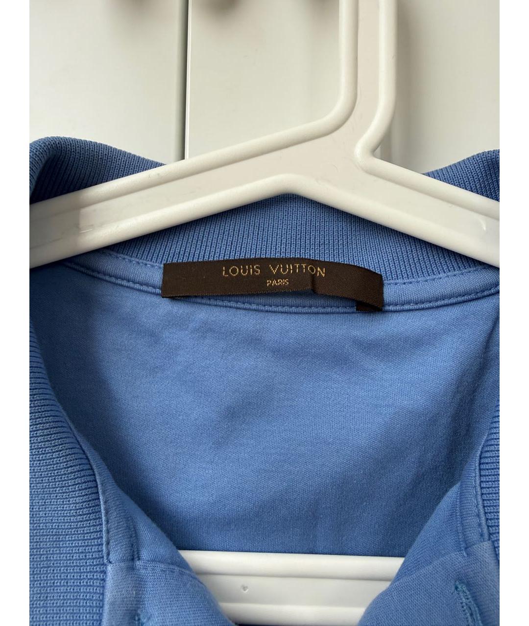 LOUIS VUITTON Голубая хлопковая водолазка, фото 3