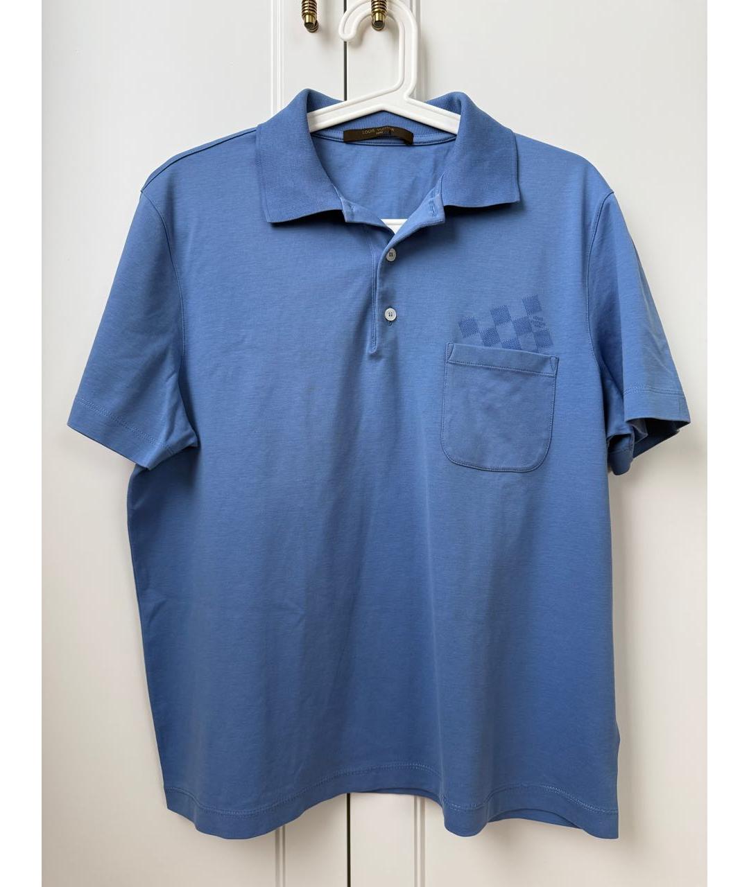 LOUIS VUITTON Голубая хлопковая водолазка, фото 5
