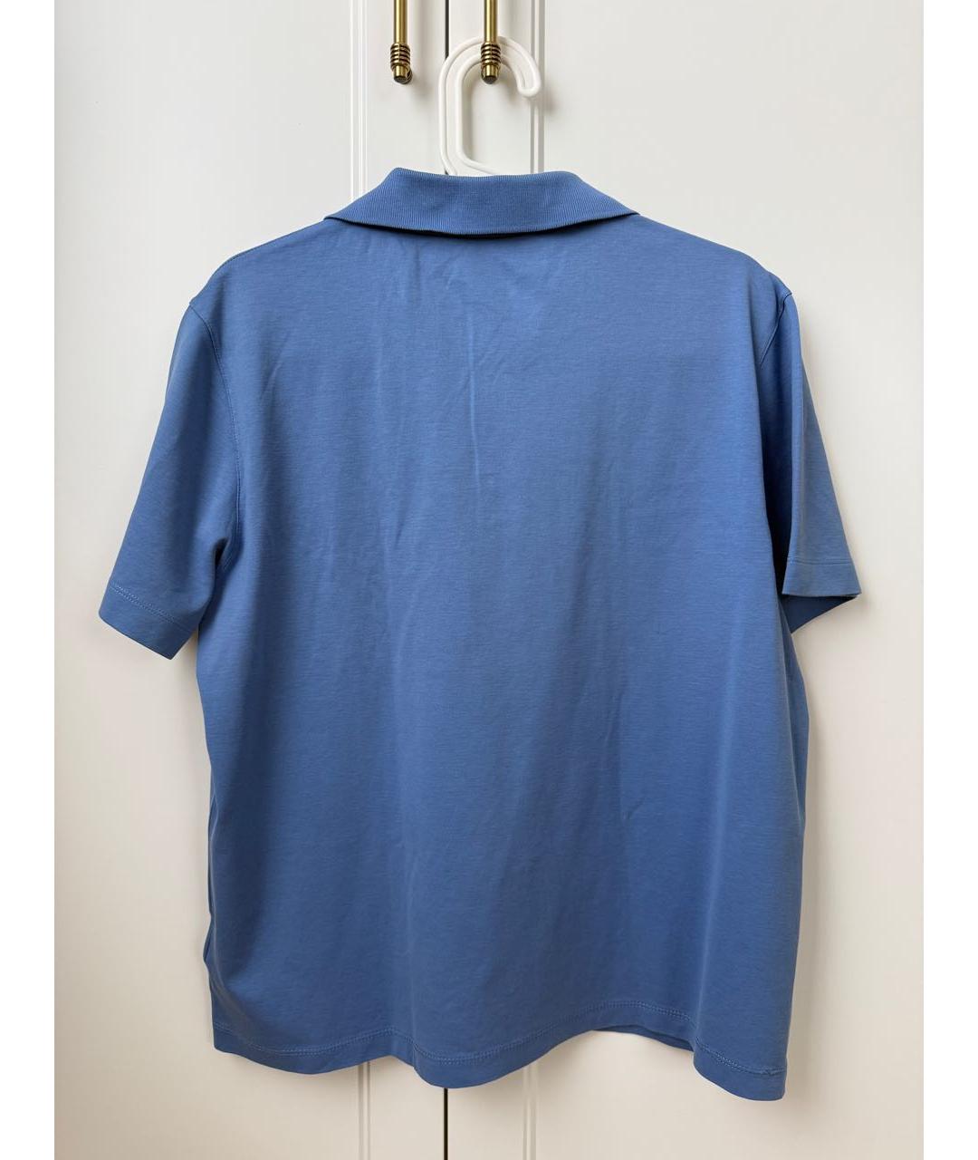 LOUIS VUITTON Голубая хлопковая водолазка, фото 2