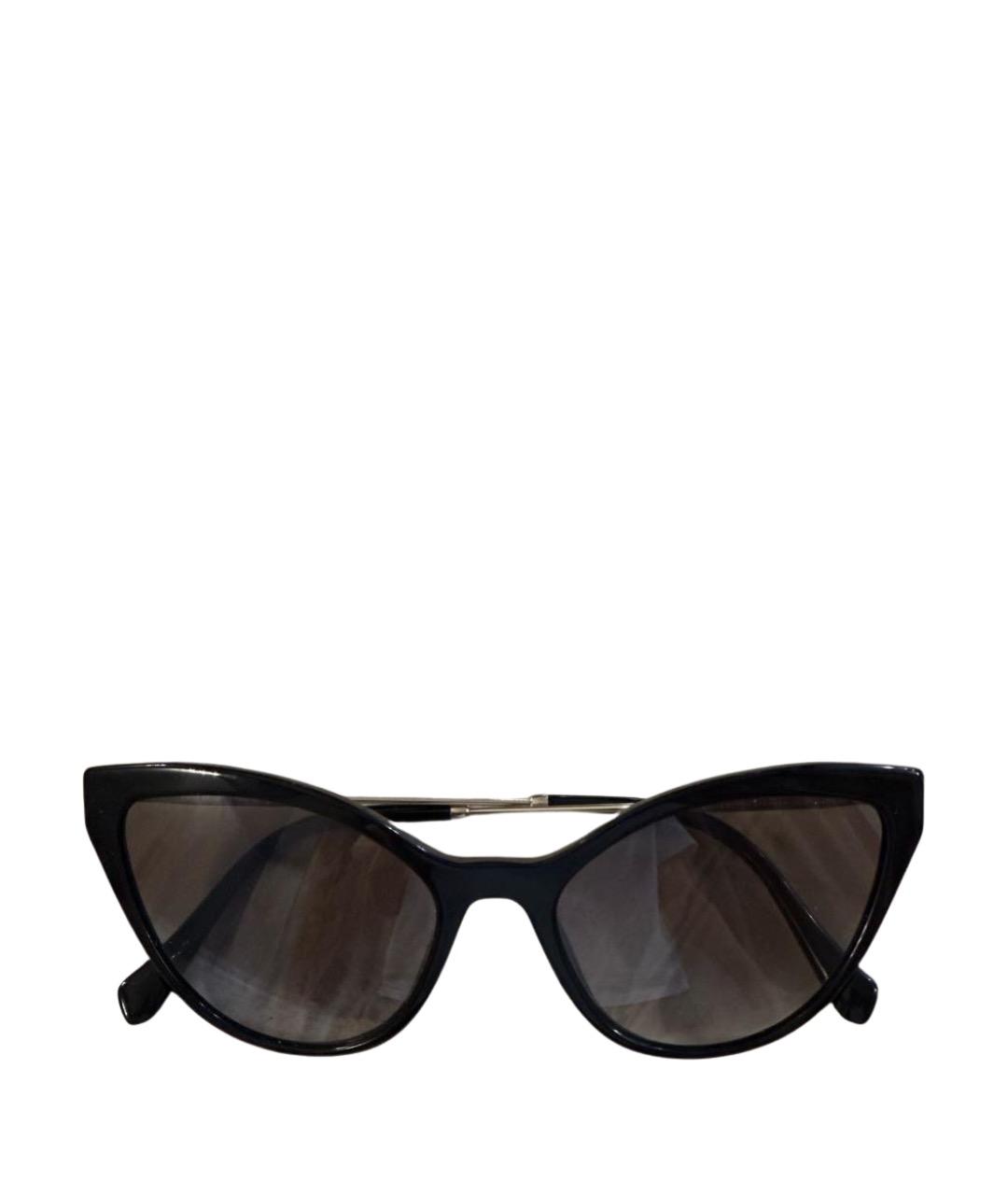 MIU MIU Черные пластиковые солнцезащитные очки, фото 1