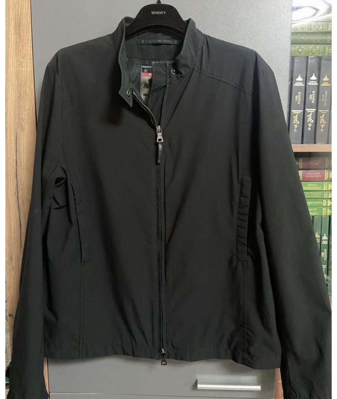 PRADA Черная полиэстеровая куртка, фото 2