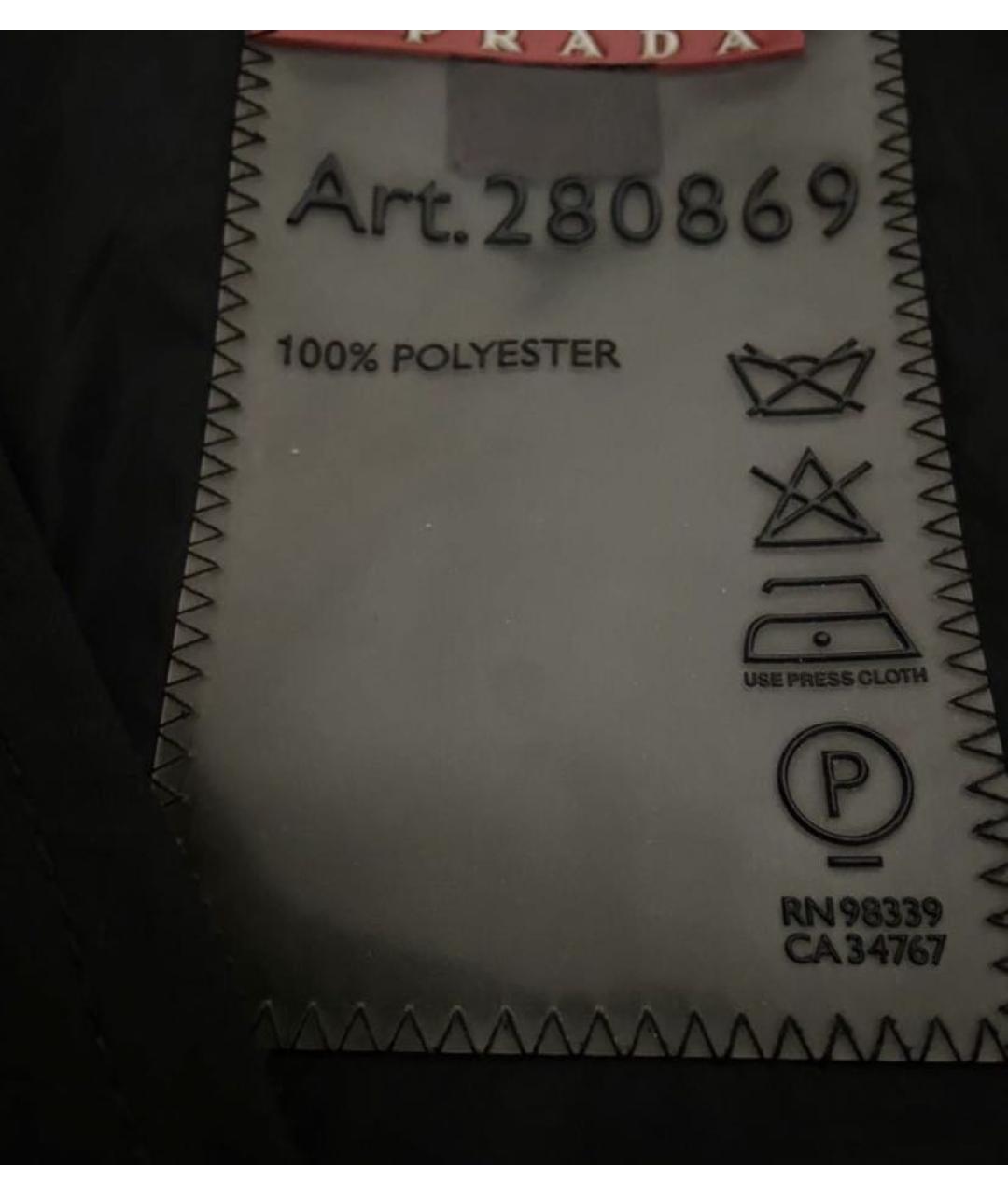 PRADA Черная полиэстеровая куртка, фото 6