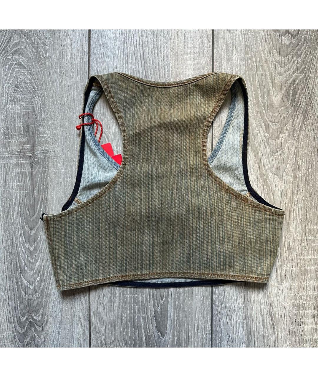 DIESEL Бежевая хлопковая майка, фото 2