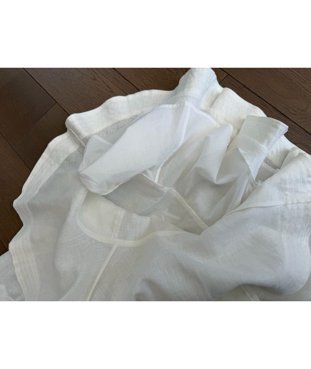 ZIMMERMANN Белое льняное коктейльное платье, фото 5