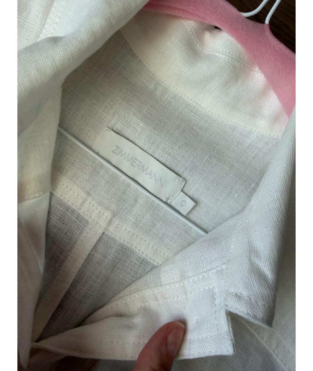 ZIMMERMANN Белое льняное коктейльное платье, фото 4