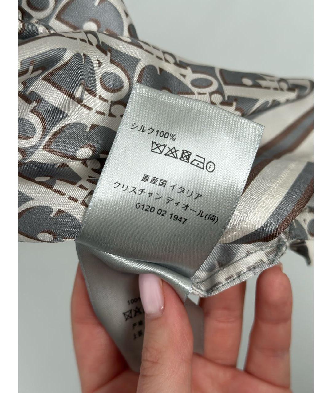 CHRISTIAN DIOR Антрацитовая шелковая классическая рубашка, фото 7