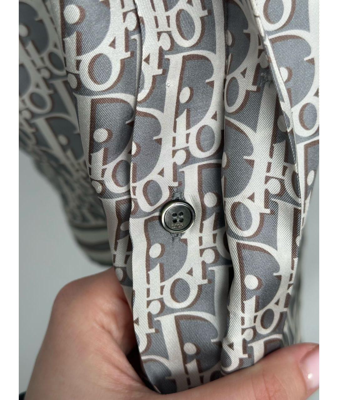 CHRISTIAN DIOR Антрацитовая шелковая классическая рубашка, фото 5