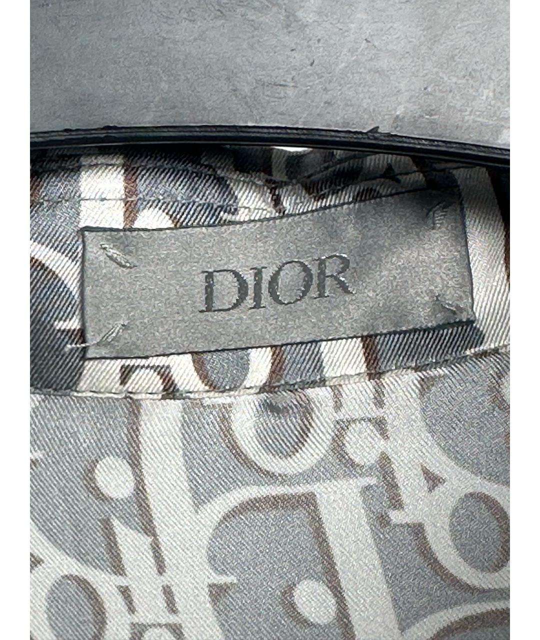 CHRISTIAN DIOR Антрацитовая шелковая классическая рубашка, фото 4