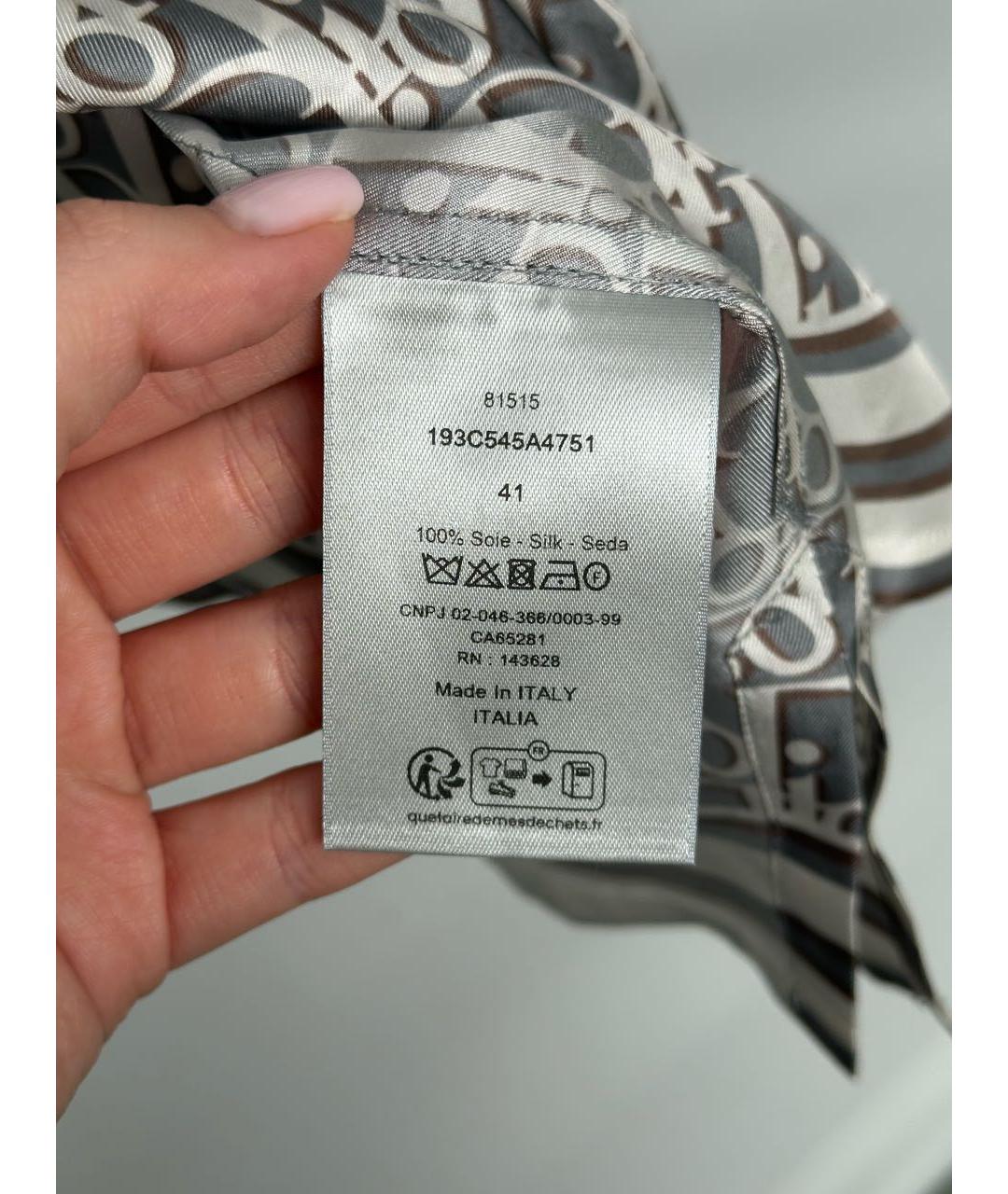 CHRISTIAN DIOR Антрацитовая шелковая классическая рубашка, фото 6