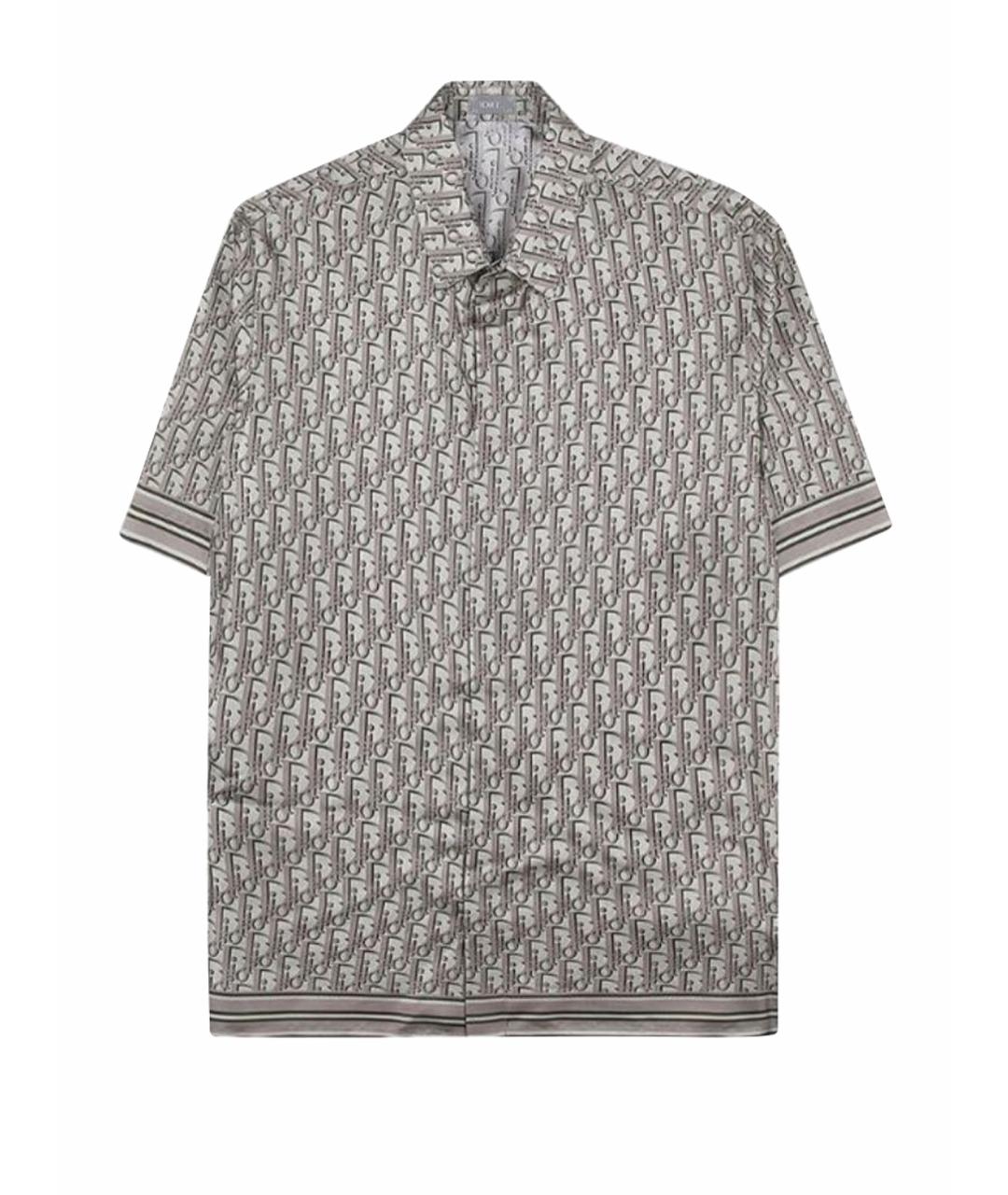 CHRISTIAN DIOR Антрацитовая шелковая классическая рубашка, фото 1