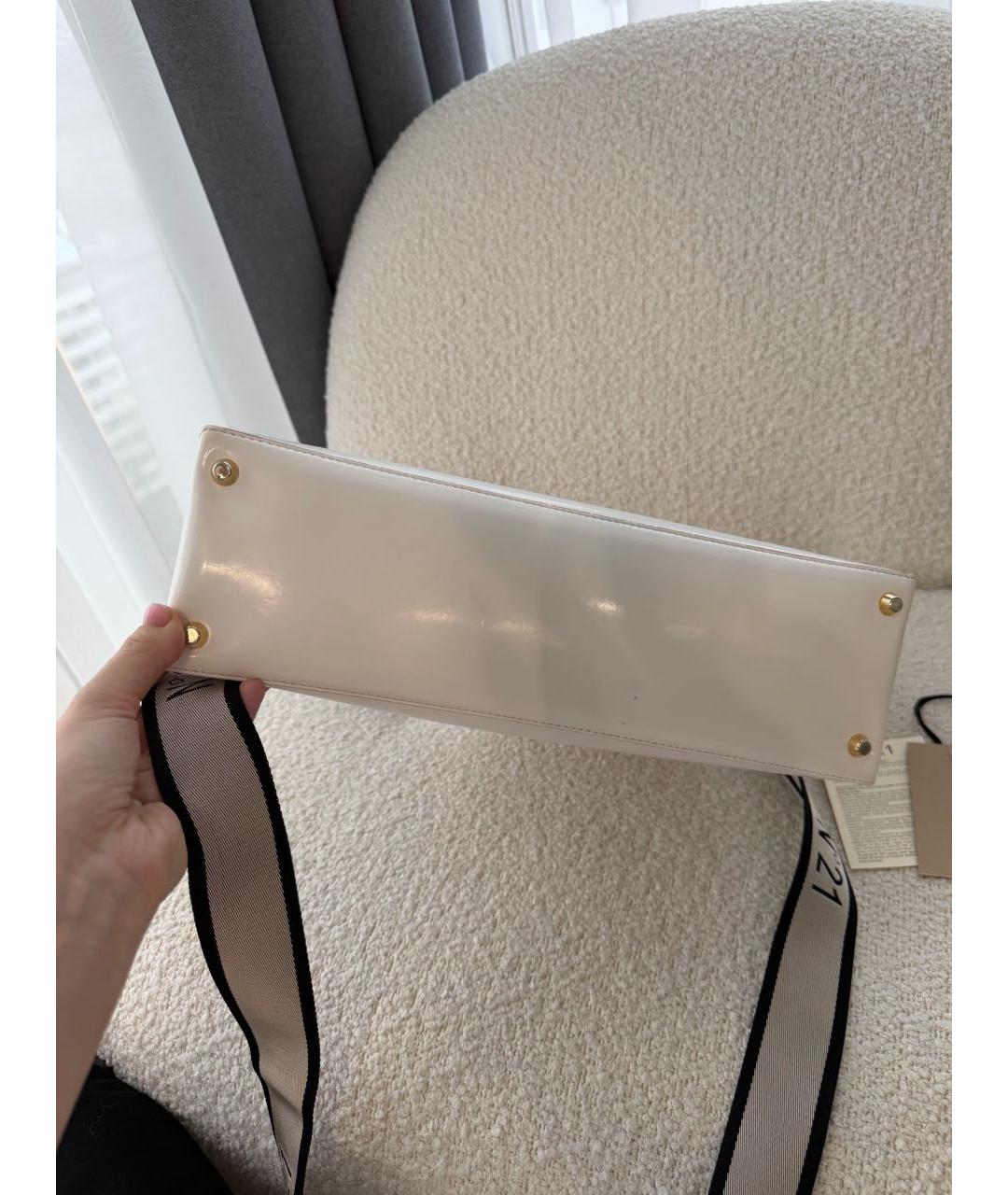 NO. 21 Белая сумка тоут из искусственной кожи, фото 5