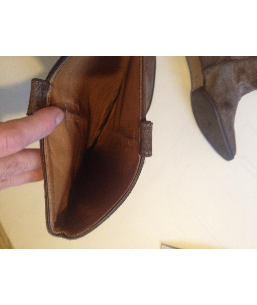 MAISON MARGIELA Коричневые кожаные сапоги, фото 4