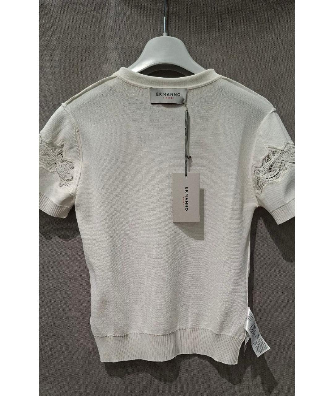 ERMANNO SCERVINO Белый полиэстеровый джемпер / свитер, фото 3