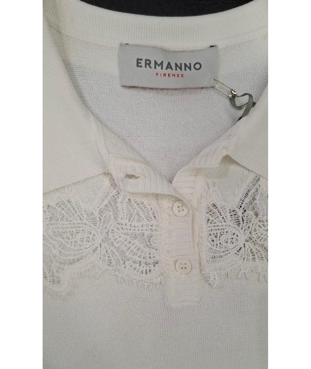 ERMANNO SCERVINO Белый полиэстеровый джемпер / свитер, фото 4
