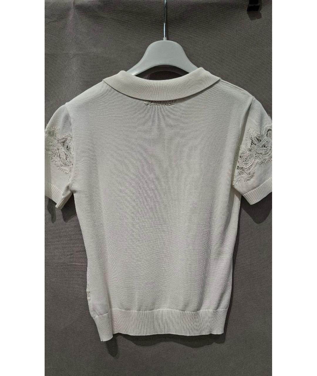 ERMANNO SCERVINO Белый полиэстеровый джемпер / свитер, фото 2