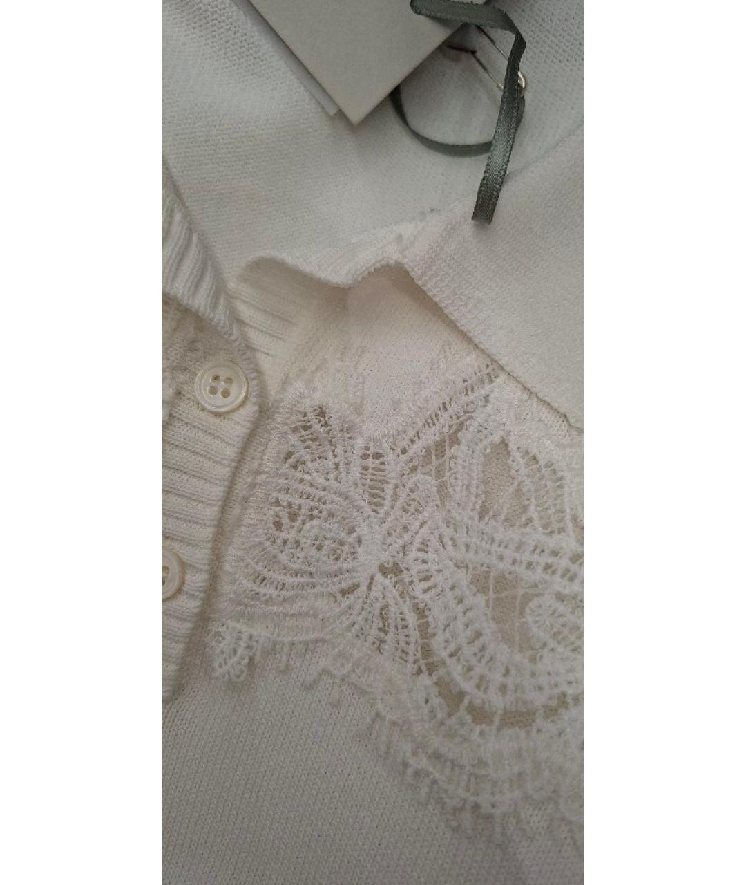 ERMANNO SCERVINO Белый полиэстеровый джемпер / свитер, фото 6