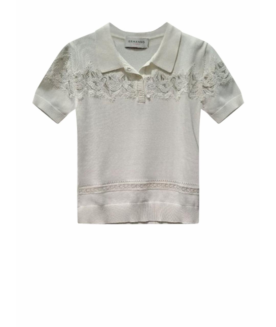 ERMANNO SCERVINO Белый полиэстеровый джемпер / свитер, фото 1