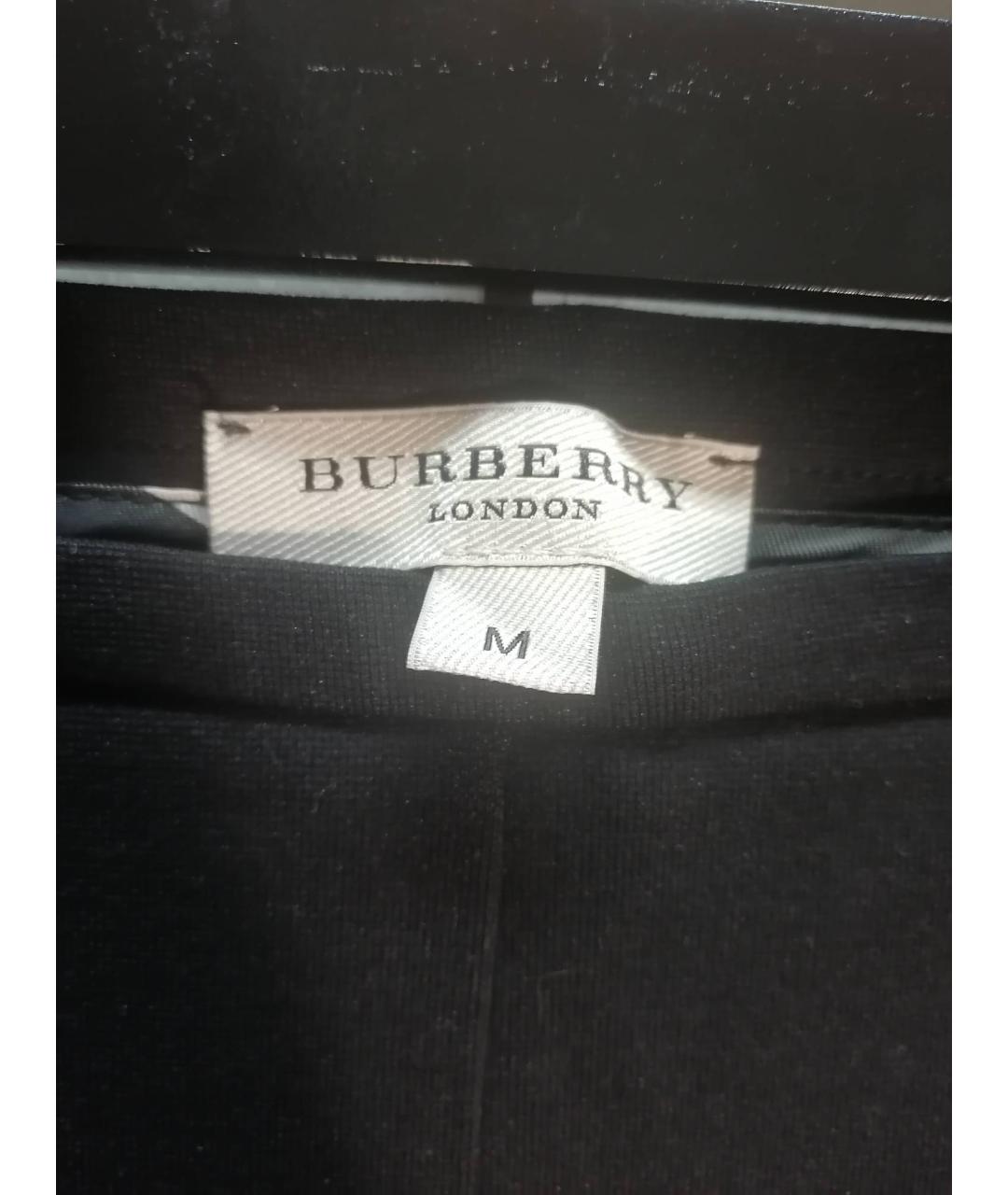 BURBERRY Черные вискозные брюки узкие, фото 3