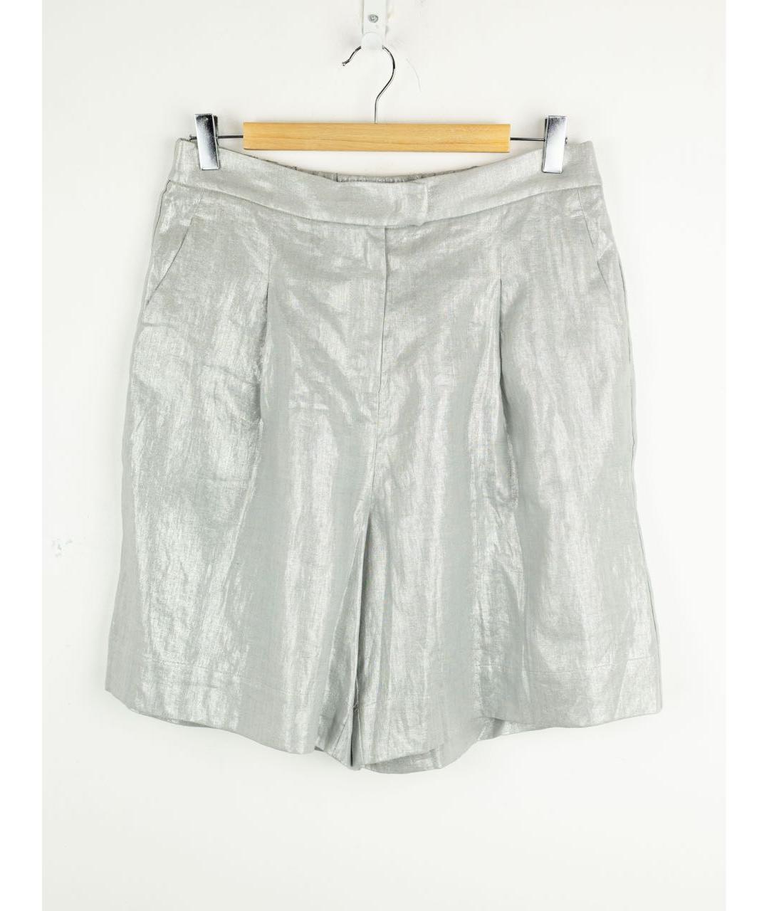 PANICALE Серебрянный льняной костюм с брюками, фото 2