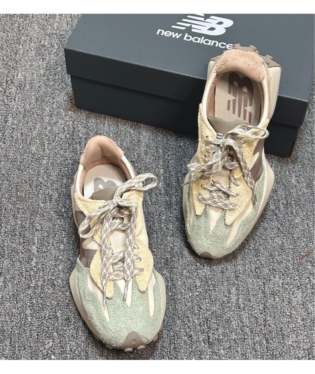 NEW BALANCE Бежевые замшевые кроссовки, фото 7