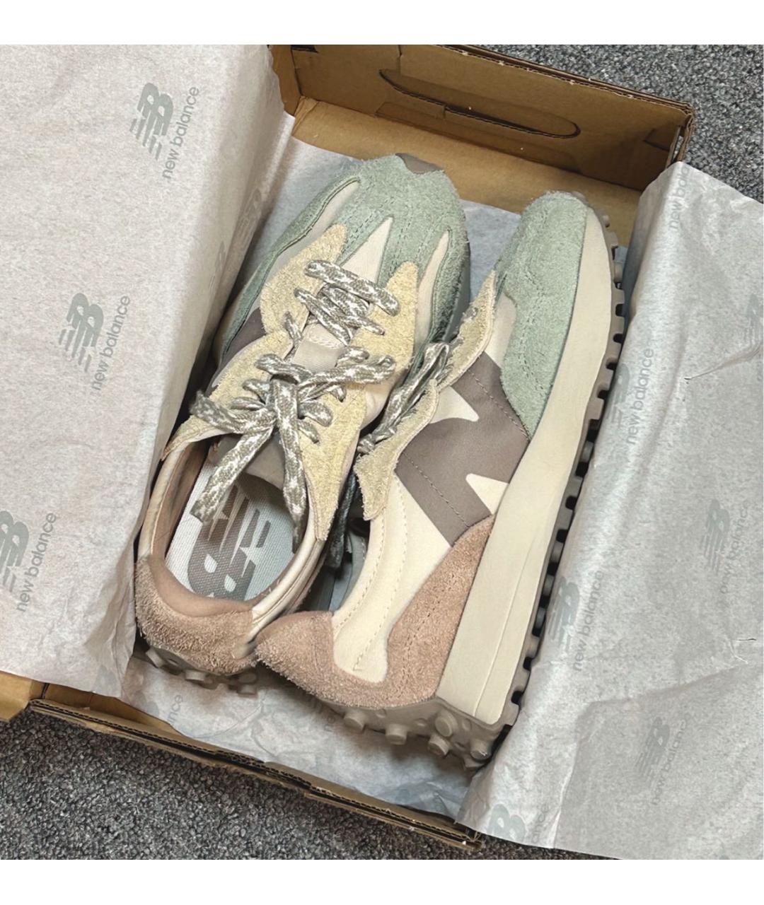 NEW BALANCE Бежевые замшевые кроссовки, фото 5