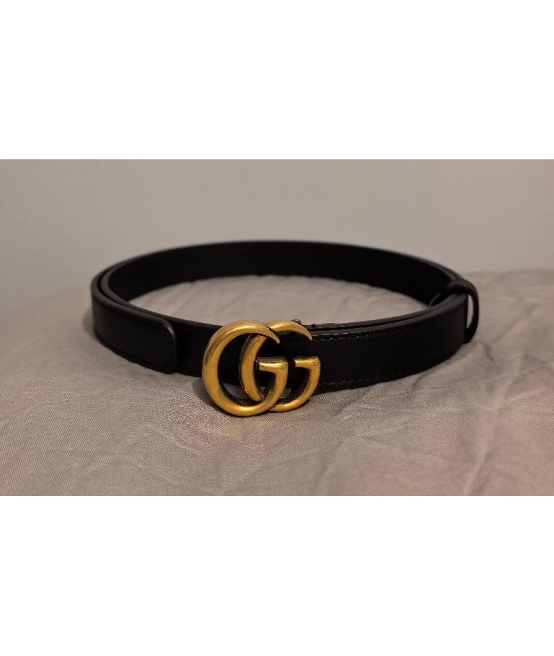 GUCCI Черный кожаный ремень, фото 5