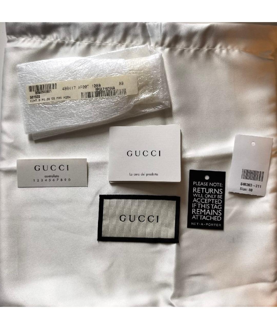 GUCCI Черный кожаный ремень, фото 4