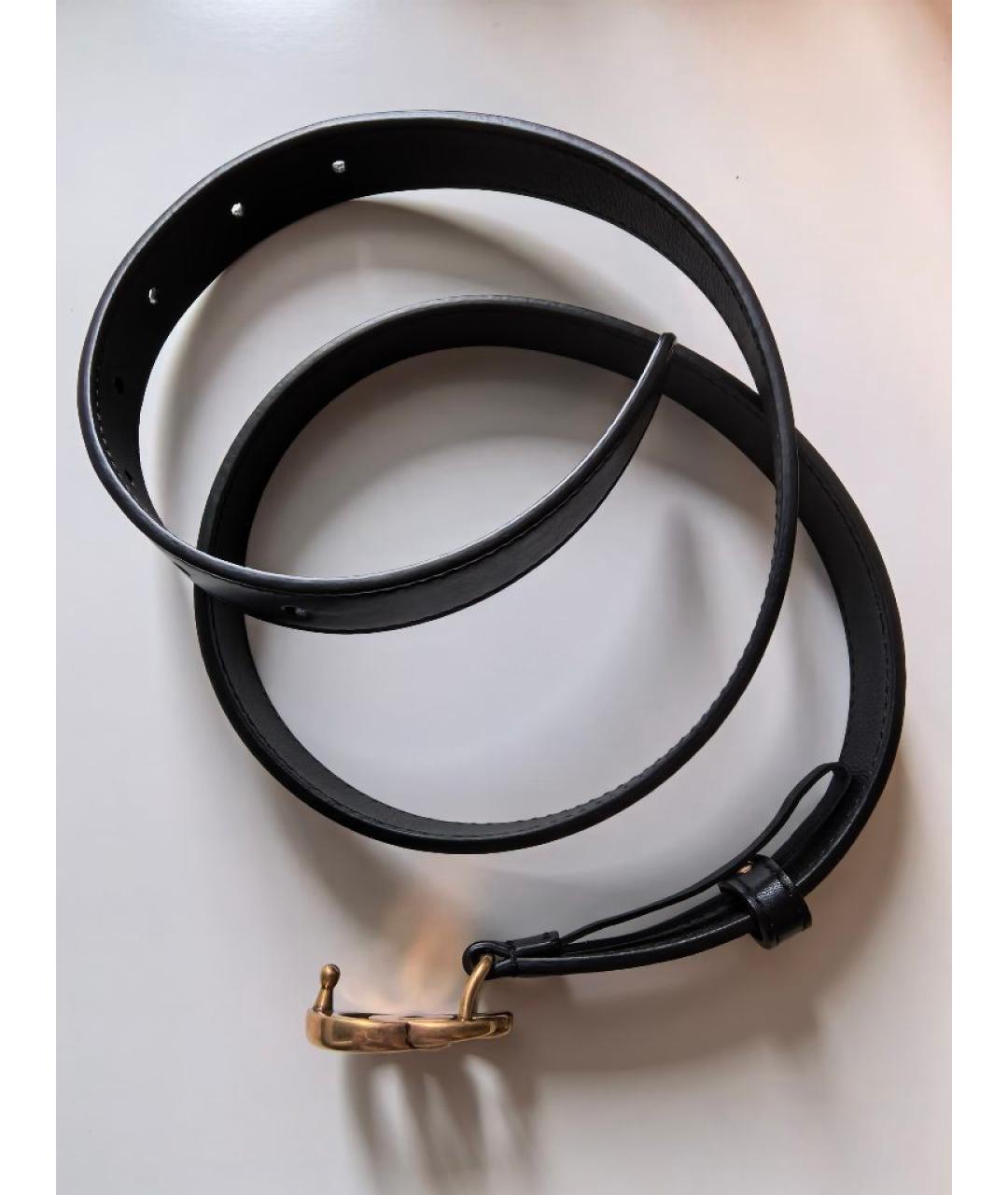 GUCCI Черный кожаный ремень, фото 3