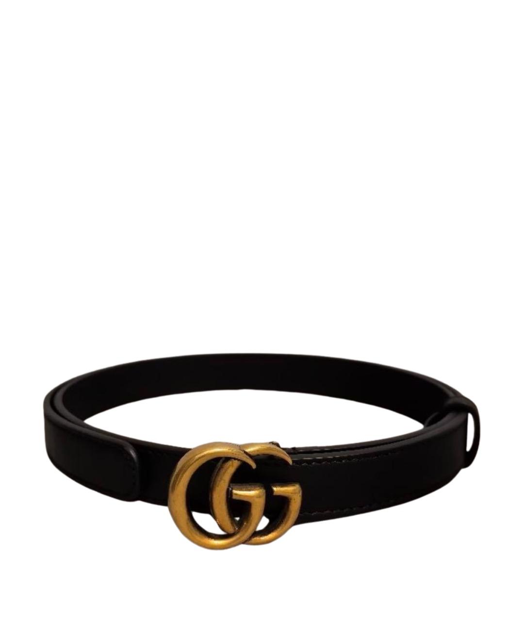 GUCCI Черный кожаный ремень, фото 1