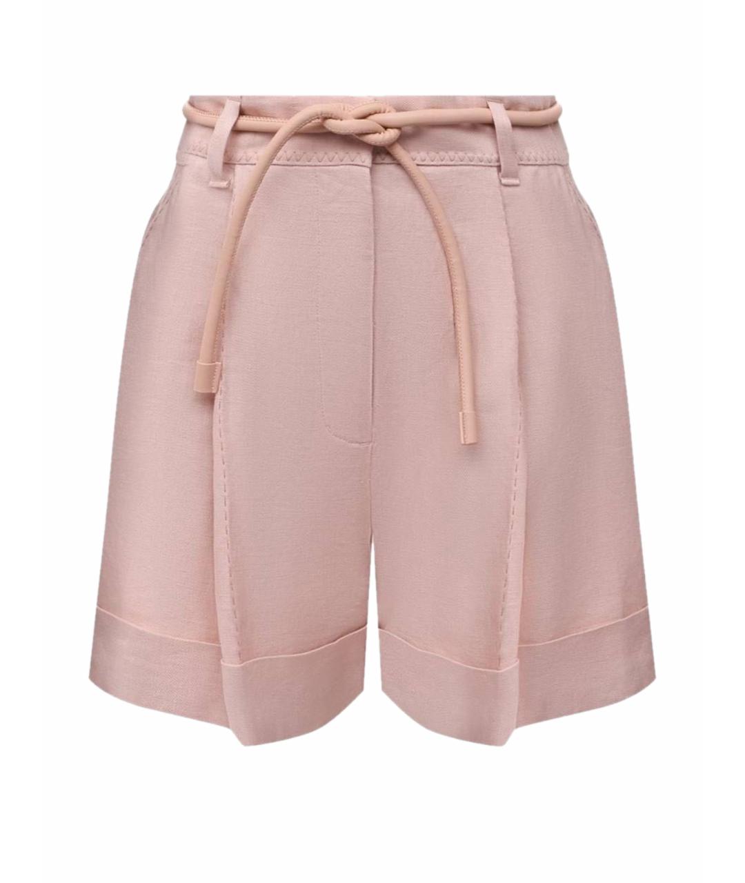 ZIMMERMANN Розовые хлопковые шорты, фото 1