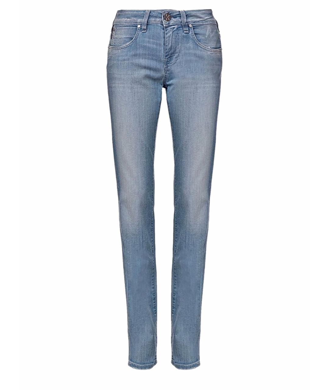 KARL LAGERFELD Голубые хлопко-эластановые прямые джинсы, фото 9