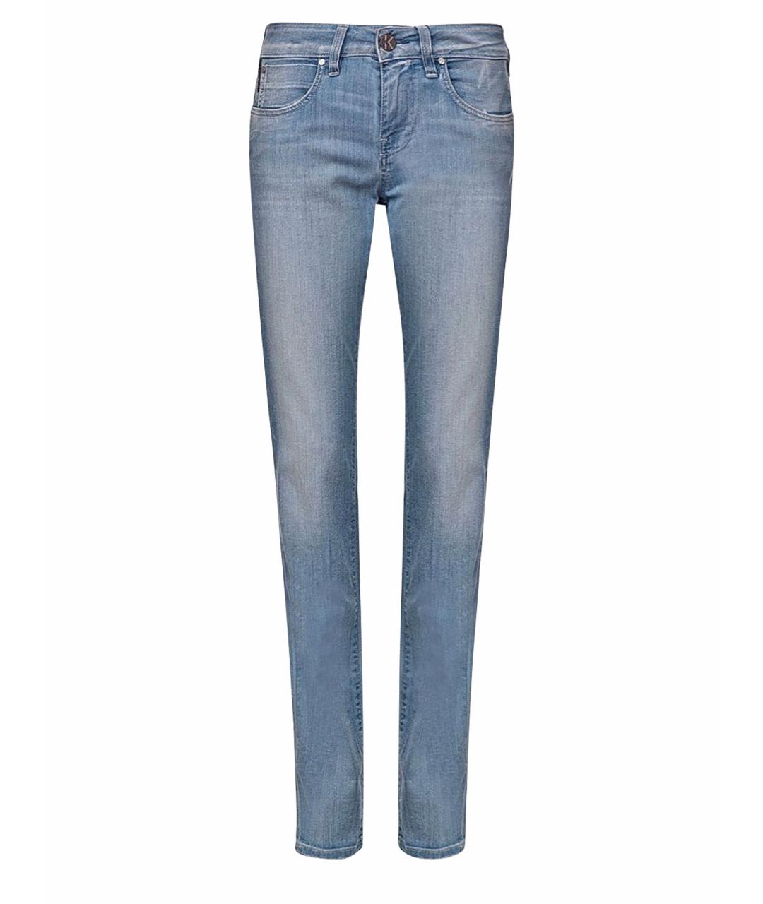 KARL LAGERFELD Голубые хлопко-эластановые прямые джинсы, фото 1