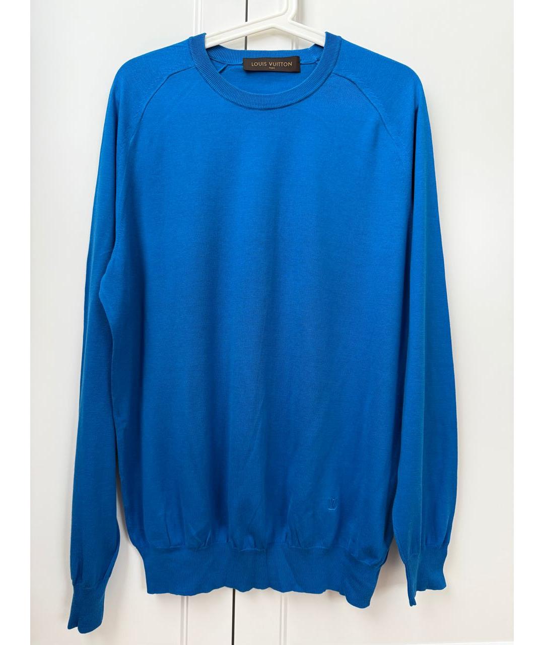 LOUIS VUITTON Голубая хлопковая водолазка, фото 5