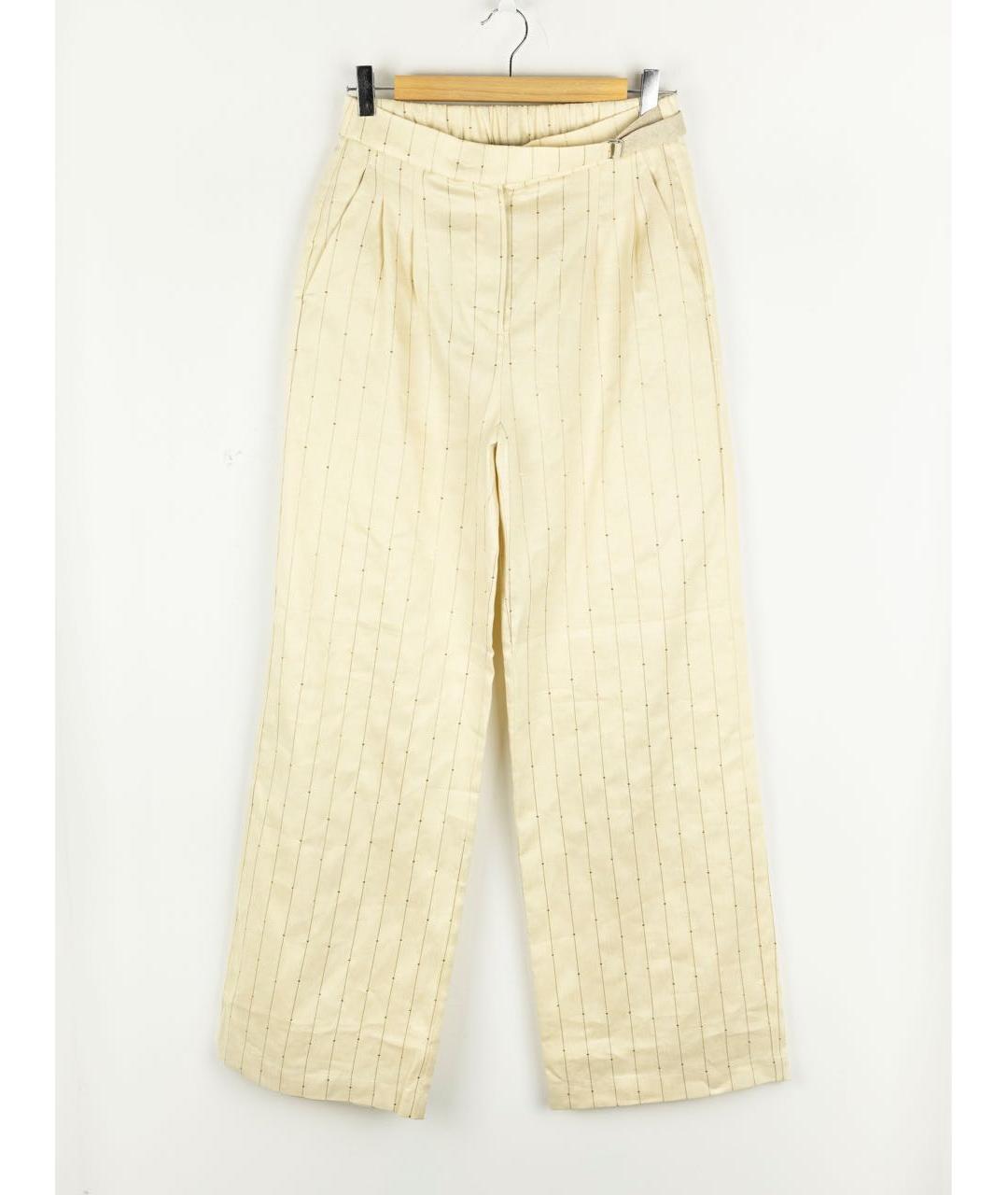 PANICALE Бежевый льняной костюм с брюками, фото 2