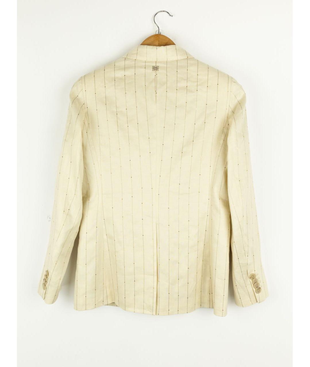 PANICALE Бежевый льняной костюм с брюками, фото 5