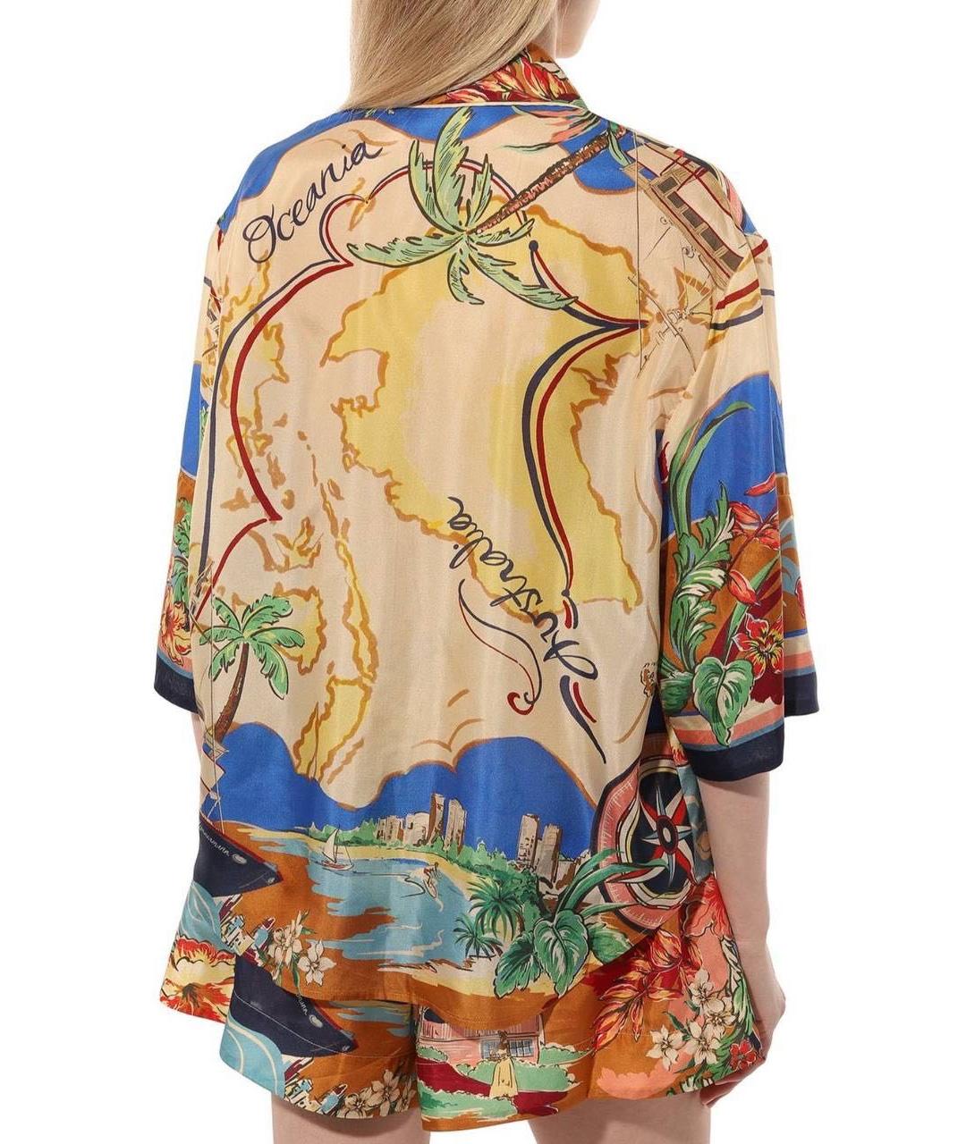 ZIMMERMANN Голубая шелковая рубашка, фото 3