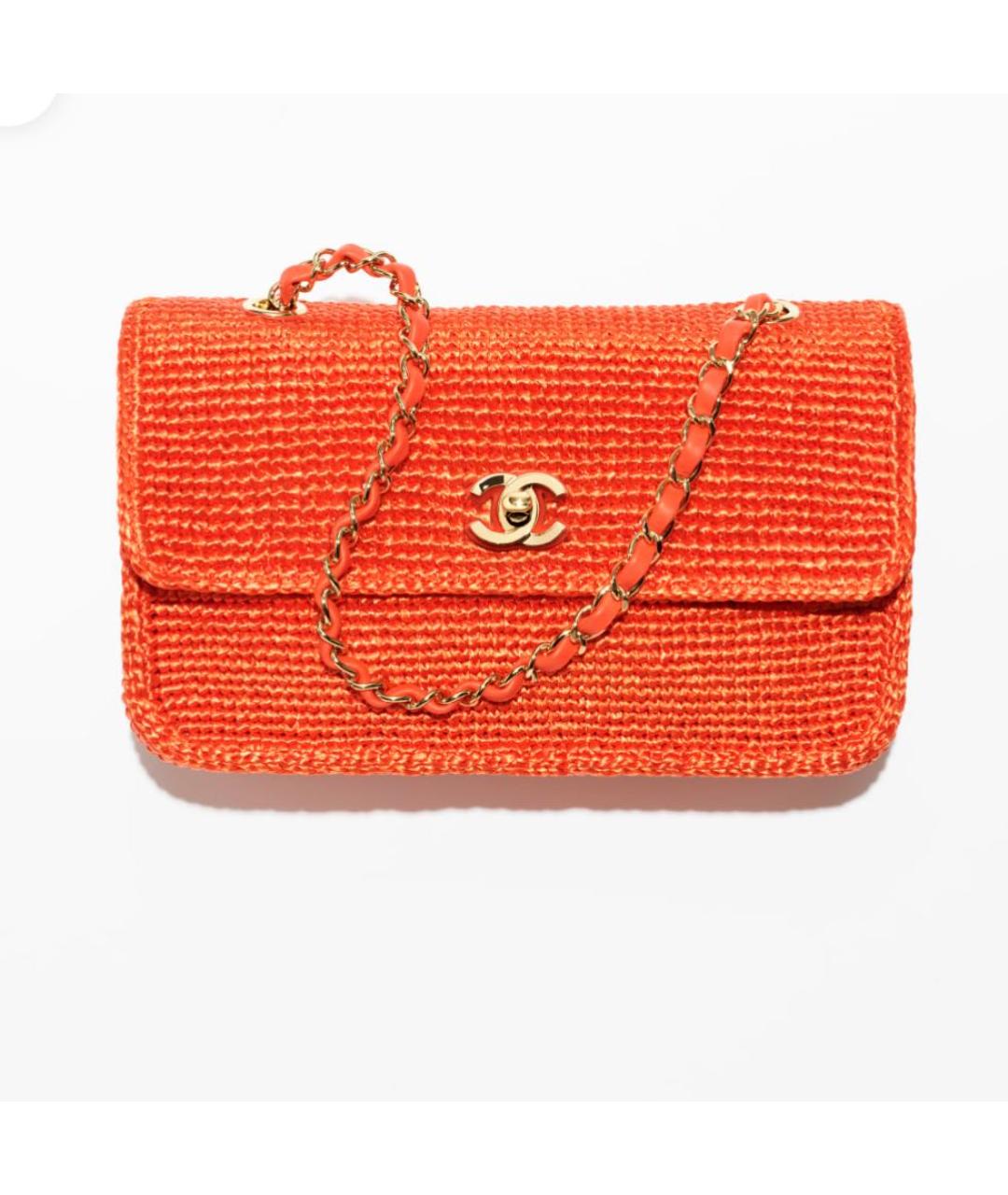 CHANEL Оранжевая сумка через плечо, фото 5