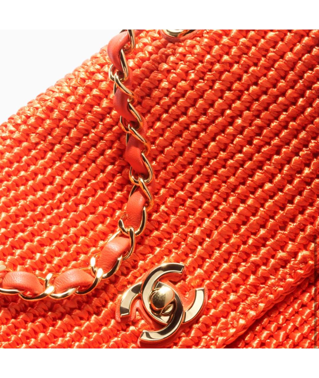 CHANEL Оранжевая сумка через плечо, фото 4