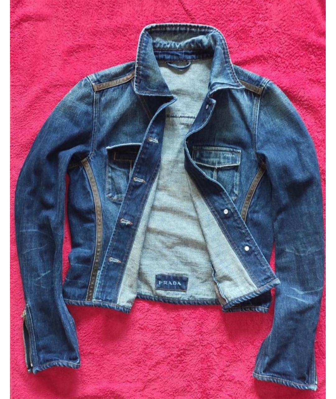 PRADA Синяя деним куртка, фото 4