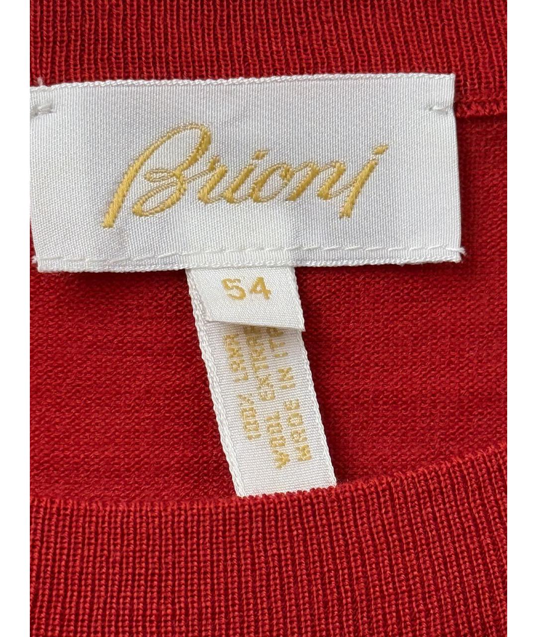 BRIONI Красная хлопковая водолазка, фото 4