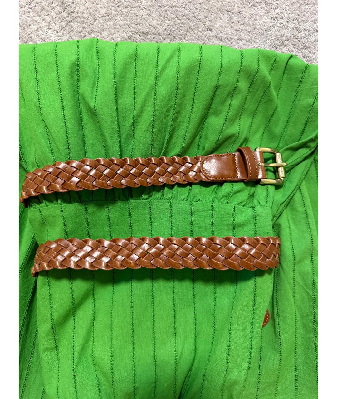 MICHAEL MICHAEL KORS Зеленый хлопковый сарафан, фото 7