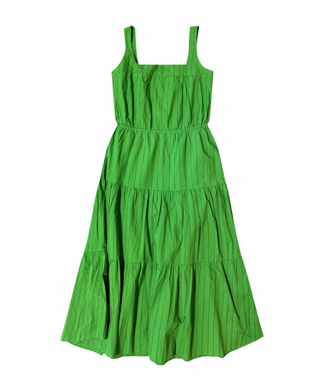 MICHAEL MICHAEL KORS Зеленый хлопковый сарафан, фото 1