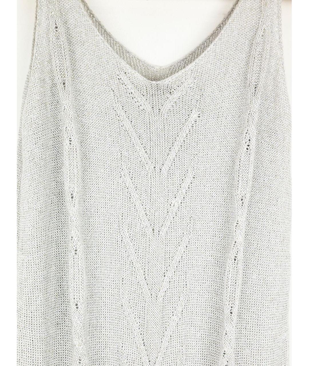 PANICALE Серое льняное платье, фото 3