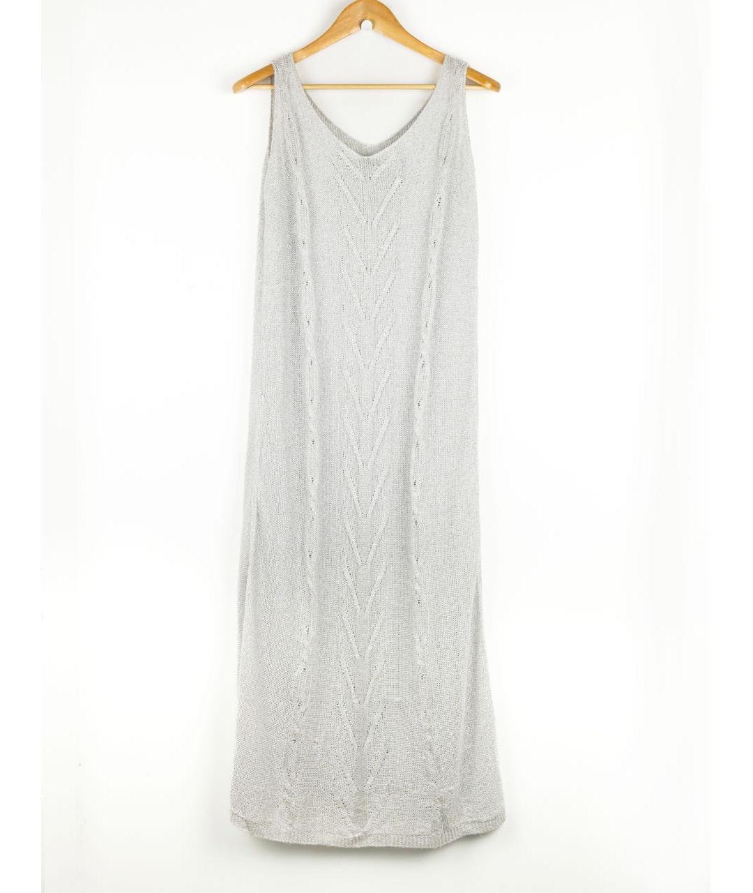 PANICALE Серое льняное платье, фото 5