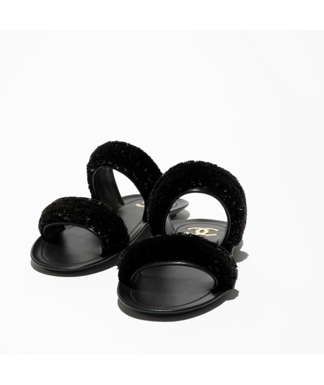 CHANEL Черные сандалии, фото 2